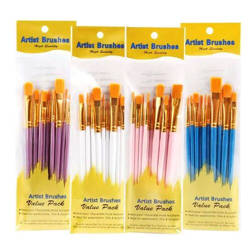 10 pcs Artist Paint Brushes Set for Acrylic Painting Oil