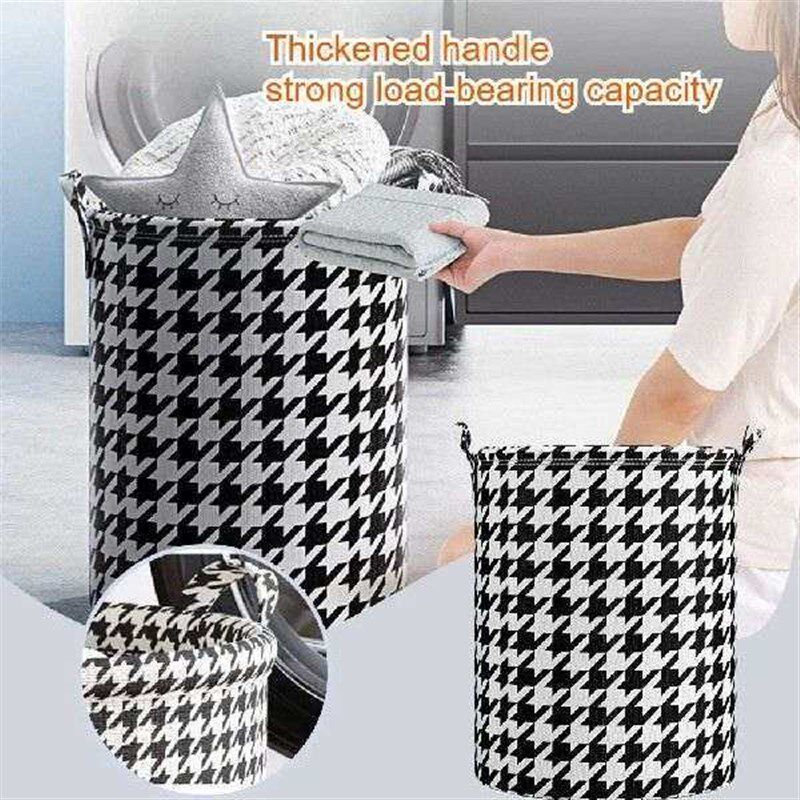Large Size Print Laundry Basket Portable Foldable Home图片