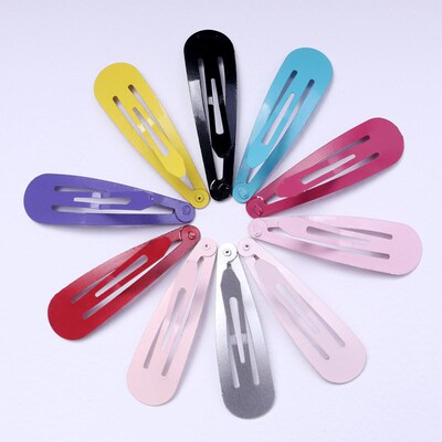 10/20pcs 5cm Color Glitter Hairpins Metal Barrette BB Hair C