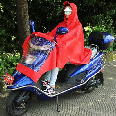 Waterproof Motorcycle Scooter Raincoat Cover Windproof PVC M