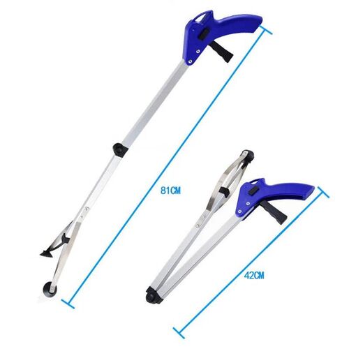 1pc Folding Household Garbage Picker Alloy Trash Grabber Was