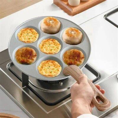 Nonstick 7 Cups Pancake Pan 7 Cups Omelette Hamburg Frying