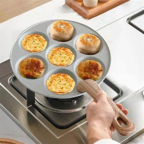 Nonstick 7 Cups Pancake Pan 7 Cups Omelette Hamburg Frying