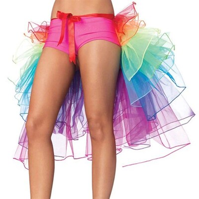 Tutu Skirt Rainbow Womendress Tutus Tulle Girls Bubble Mini