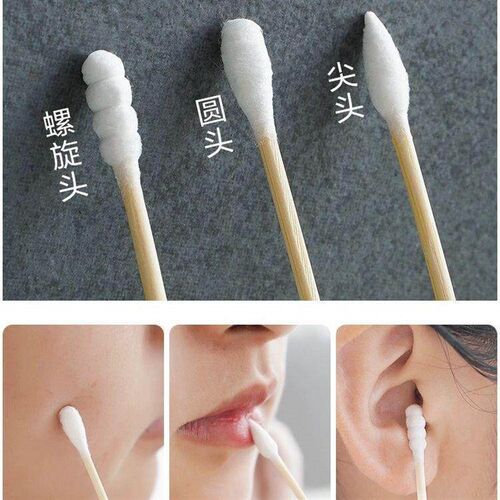 500-pack of double-ended disposable cotton swabs, suitable f