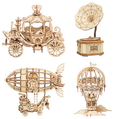Robotime 3D Wooden Puzzle Games Assembly Model Kits Toys For