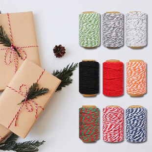 100M/Roll Cotton Cord Baker Twine Colorful Cotton Crafts Twi