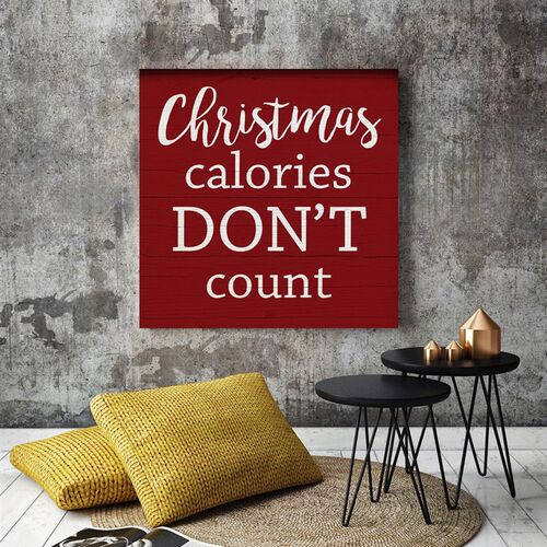Framed Christmas Calories Christmas Posters Canvas Painting