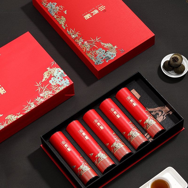 新会小青柑包装盒空礼盒高档5罐30粒装陈皮罐柑普茶叶礼盒装空盒