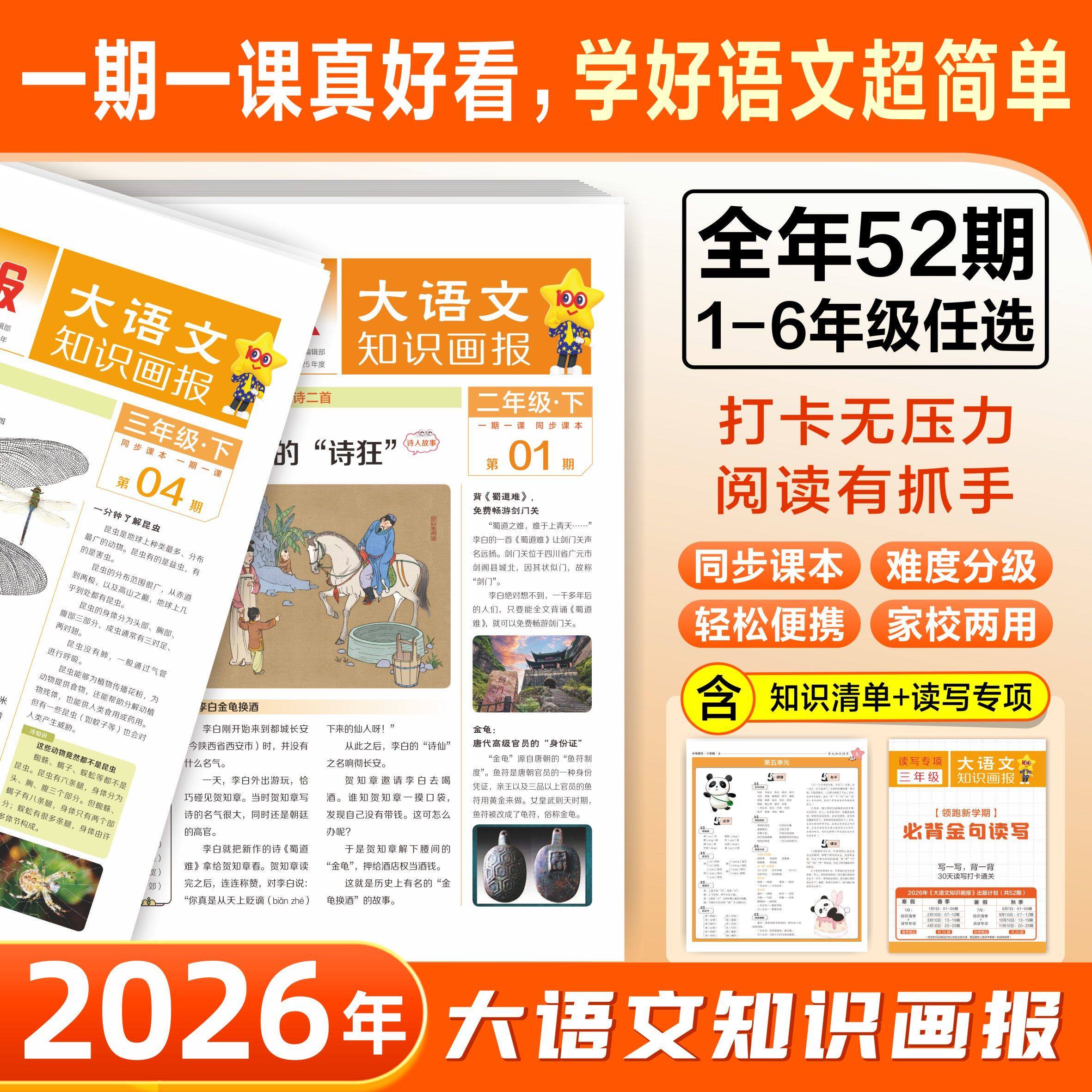 【2026秋】全年52期大语文知识画报天星小学知识画报快乐学习报大语文人教版 一二三四五六年级上册下册同步课内外阅读拓展天星