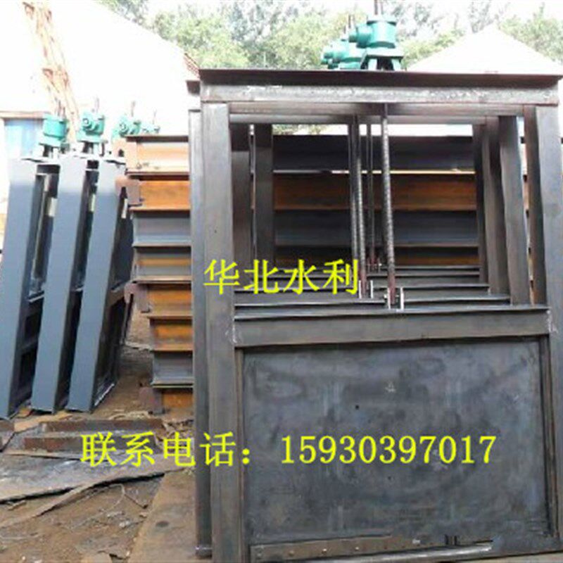 机门一体0.5*0.5m一体闸门启闭机拍门铸铁不锈钢闸门