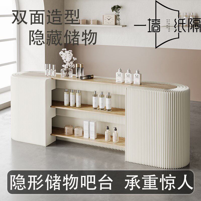 展台展示柜台展会样品陈列柜架办公室前台吧台折叠中岛展架展示桌