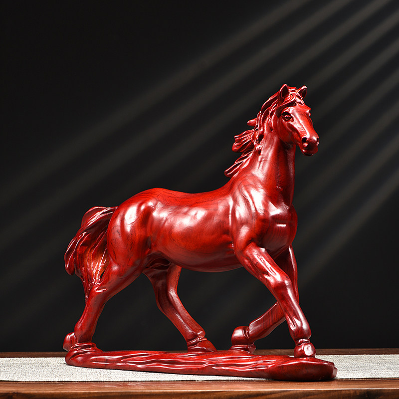 红木雕刻马摆件马到成功实木质马生肖家居办公桌面仿古装饰工艺品,家居饰品,木雕,淘宝优惠券,粉丝福利购,淘宝优惠卷