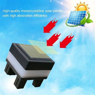 Solar LED Fence Lamp Pillar Light Solar Powered Insulating