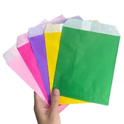 25Pcs Reusable Kraft Paper Letters Envelopes Solid Color