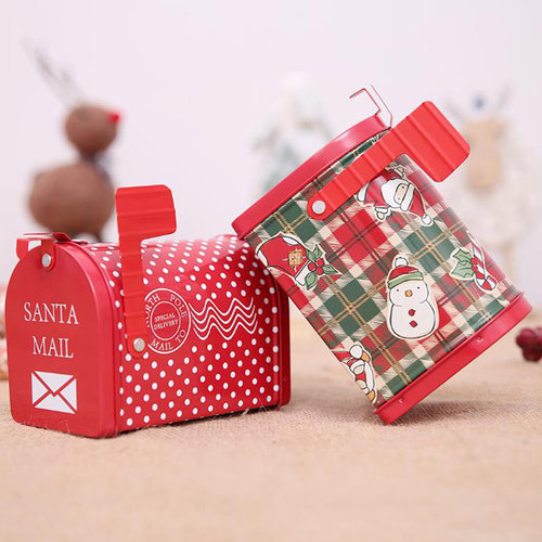 Christmas Gift Box Santa Claus Candy Box Craft Iron Storage
