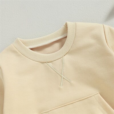 Solid Casual Kids Sweatshirt Fall Girls Boys Clothes Long Sl