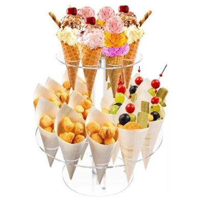 Detachable Ice Cream Cone Holder Easy to Use 24 Holes