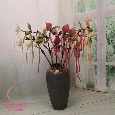 Orchid artificial flower pocket orchid fake flower light lux