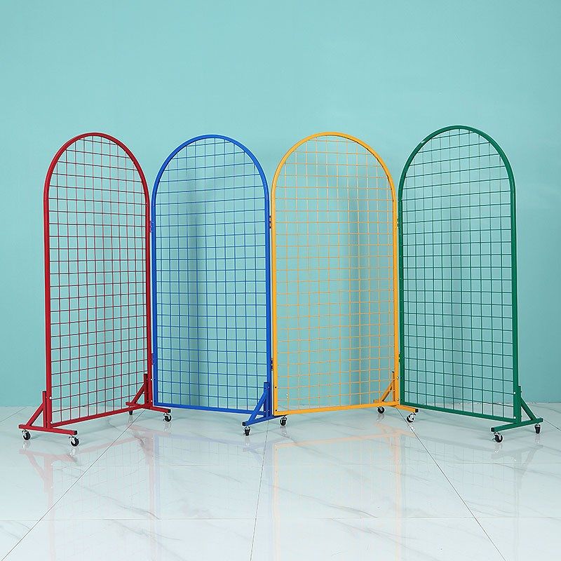 圆形装饰铁艺网格网片屏风半圆形学校绘画展幼儿园作品折叠展示架,商业/办公家具,组合架/折叠架/伸缩架,淘宝优惠券,粉丝福利购,淘宝优惠卷