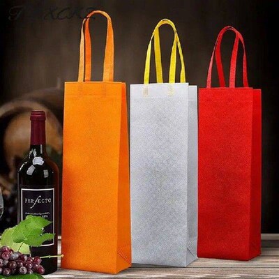 Non-wovens Champagne Beer Waterproof Gift Bag Color Single