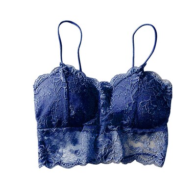 Summer Women Lace Sexy Top Sun Sleeveless Solid Tops Unpadde