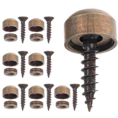 8pcs Self tapping Screw Cap 9mm Color Mirror Mounting