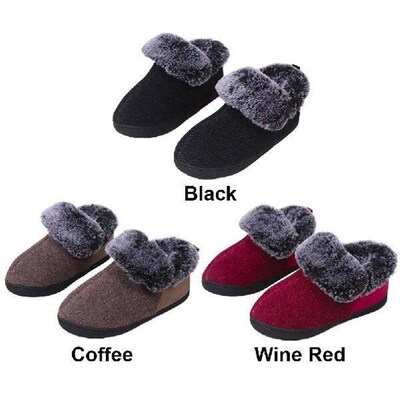 Women Slippers Non-Slip Memory Foam Fuzzy Slippers Faux