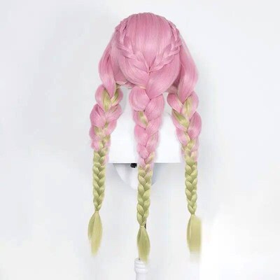 Kanroji Mitsuri Cosplay Wig Role Play Halloween Carnival