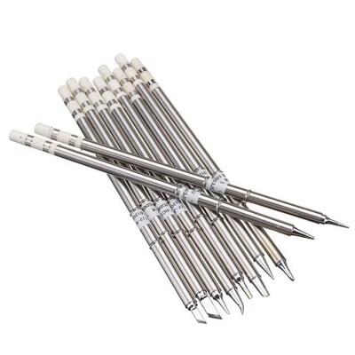 Drillpro 10pcs T12 Soldering Iron Tips Set Soldering Alloy I