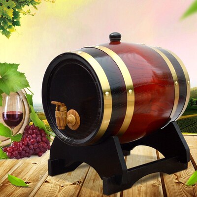 1.5/3L Wood Barrel Vintage Oak Beer Brewing Equipment Mini K