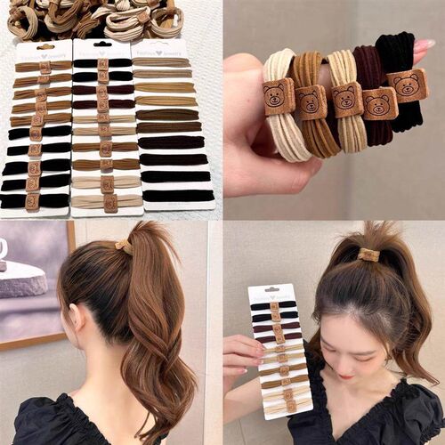 Cute bear hair ties, highly elastic and thickened rubber ban