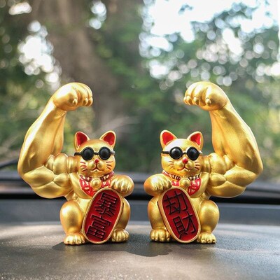 Fortune Accessories Welcome Cat Powered Lucky Cat Figurine
