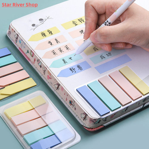 Fresh Morandi Color Waterproof Sticky Notes Index Memo To Do