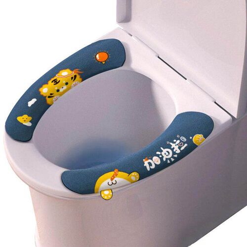 Cartoon Toilet Seat Cover Home Toilet Sticker Adhesive Type