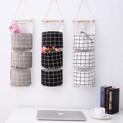Storage Bag Rack Wall Mounted Bedroom Storage Bag Multifunc