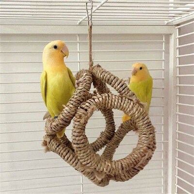 Bird Parrot Swing Toys Hammocks Rings Toy Anti Gnawing