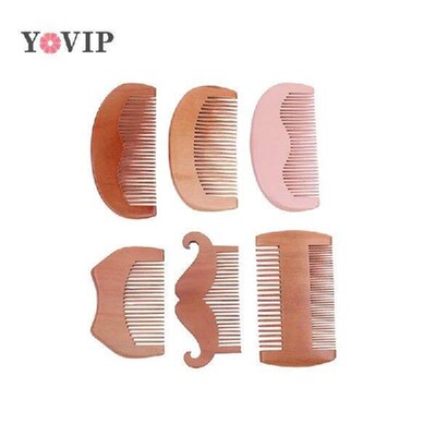 1PC Wooden Beard Comb Mustache Hair Comb For Men Fine