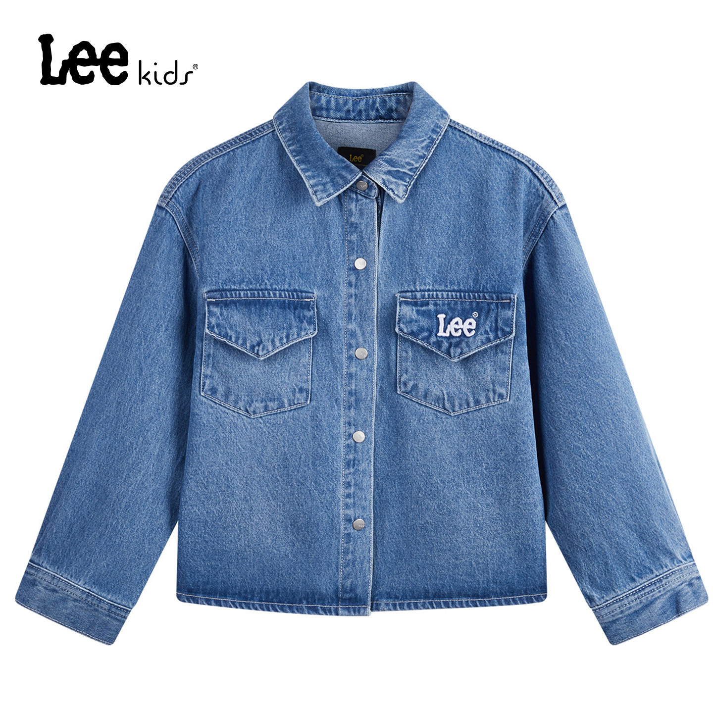 Lee kids儿童牛仔衣外套水洗宽松舒适休闲秋冬百搭时尚男女童