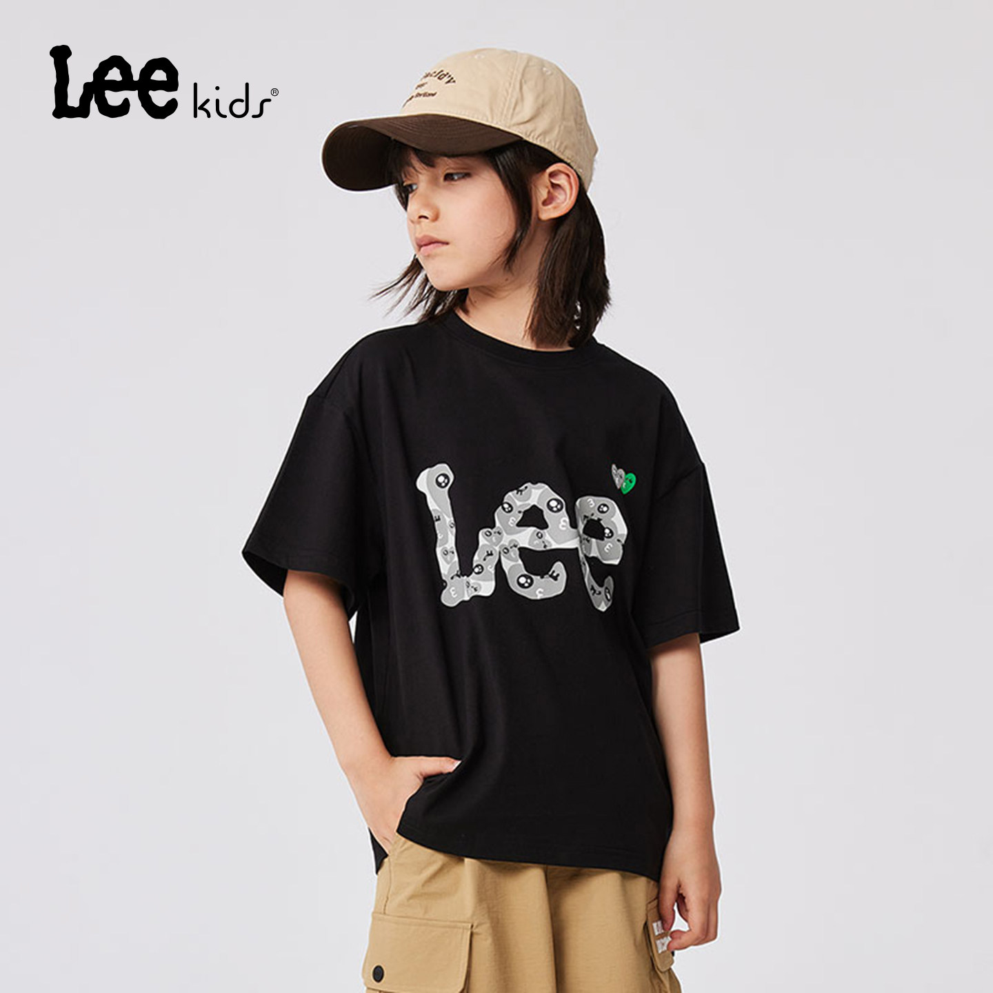 Leekids儿童圆领短袖纯棉T恤图片