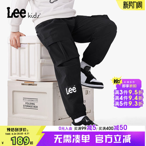 Leekids儿童工装长裤春秋透气