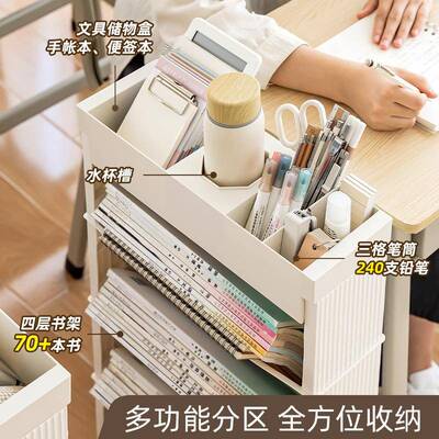 厂家直销多读层SD-9168整理物架料书架塑移置动收纳盒桌面阅架文