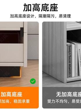 床柜子用家卧室简约现代小型头红床网边小柜72164子抽屉式收纳柜