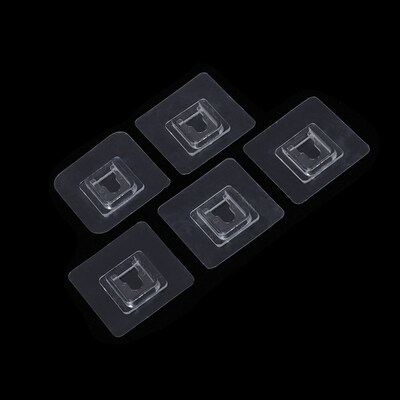 2/5 pcs Transparent Traceless Strong Adhesive Hook Bathroom
