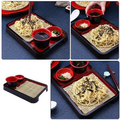 Traditional Japanese Cold Noodle Plate Rectangular Dish