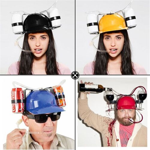 1pcs Hand Beer Soda Cool Party Bar Lazy Straw Drinking Cap H