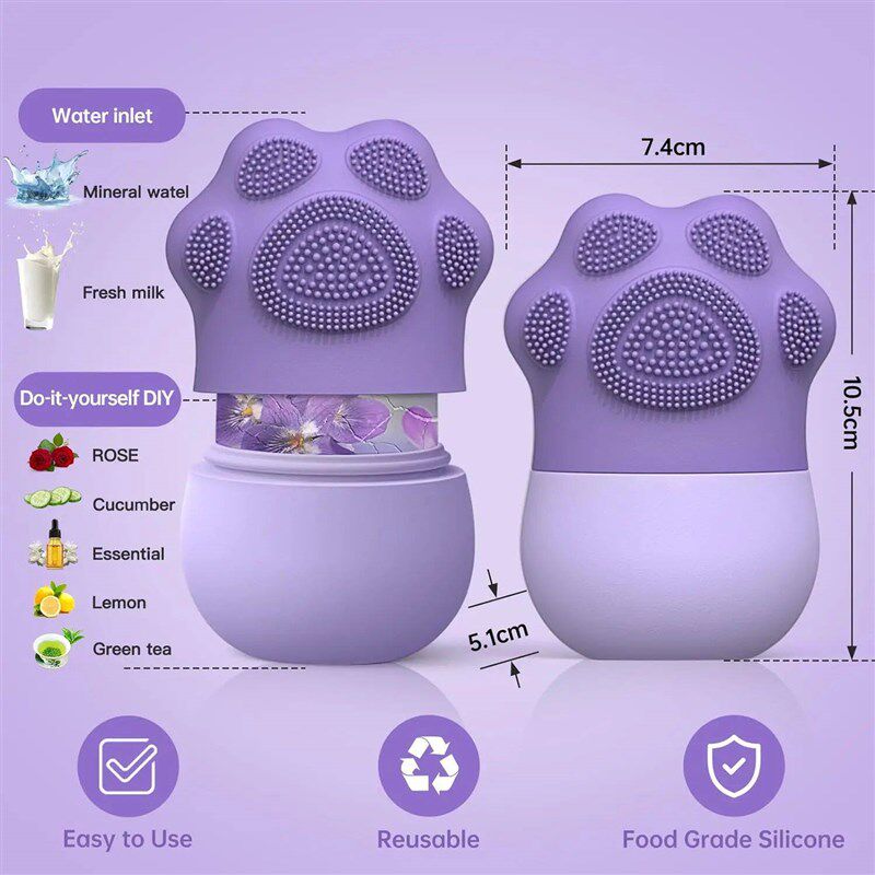 Facial Ice Roller for Skin Care - Reduce Eye Puffiness and M