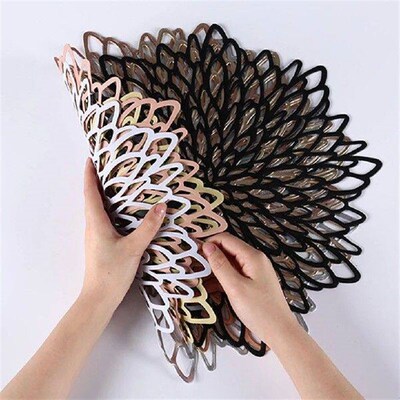 4x Hollow Round Cable Placemats Wide Application Sturdy And