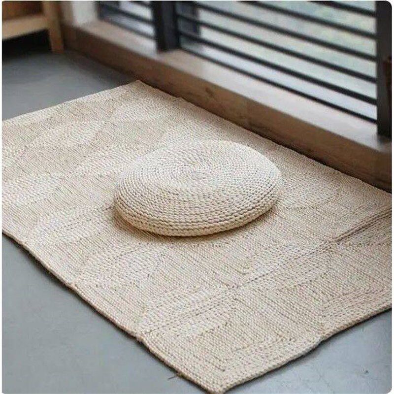 Household Non-slip Carpet Natural Straw Mat Parent-child