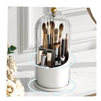 360 Degree Rotating Cosmetic Storage Box Makeup Organizer